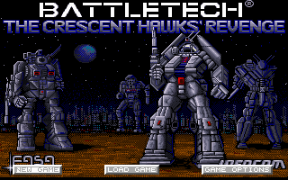 Title screen of BattleTech: The Crescent Hawks' Revenge