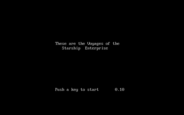 Title screen of NewTrek