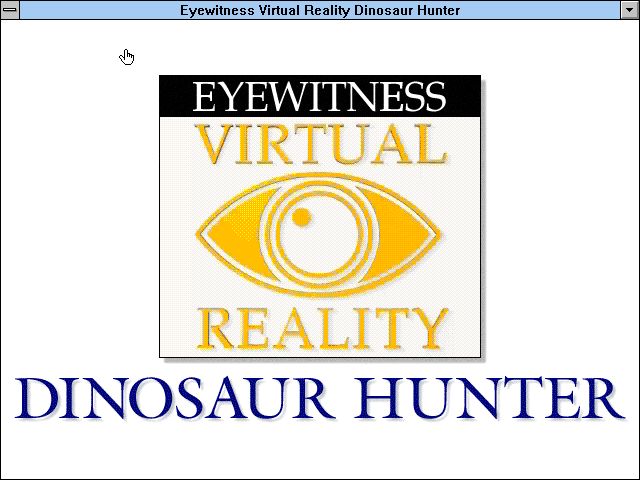 Title screen of Eyewitness Virtual Reality: Dinosaur Hunter