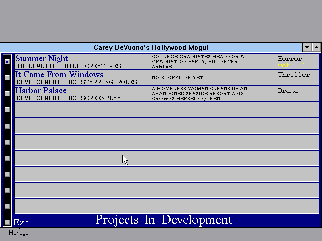 Gameplay of Hollywood Mogul