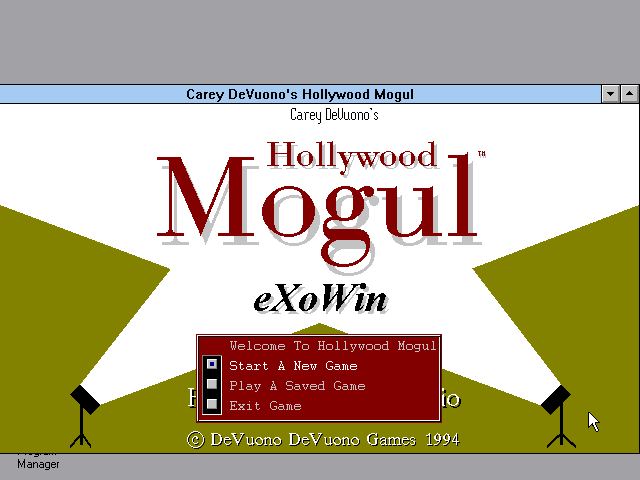 Title screen of Hollywood Mogul