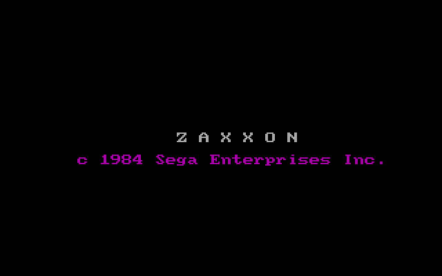 Title screen of Zaxxon