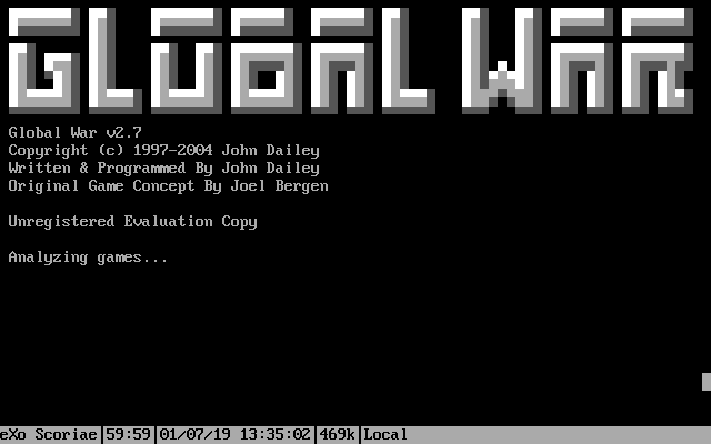 Title screen of Global War