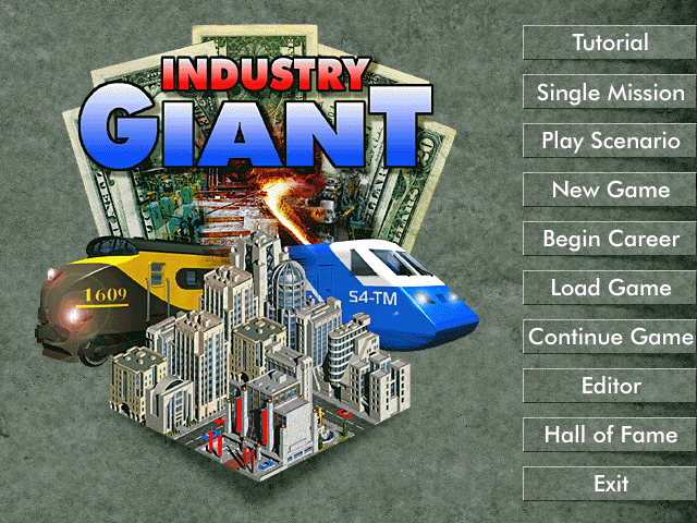 Title screen of Industry Giant