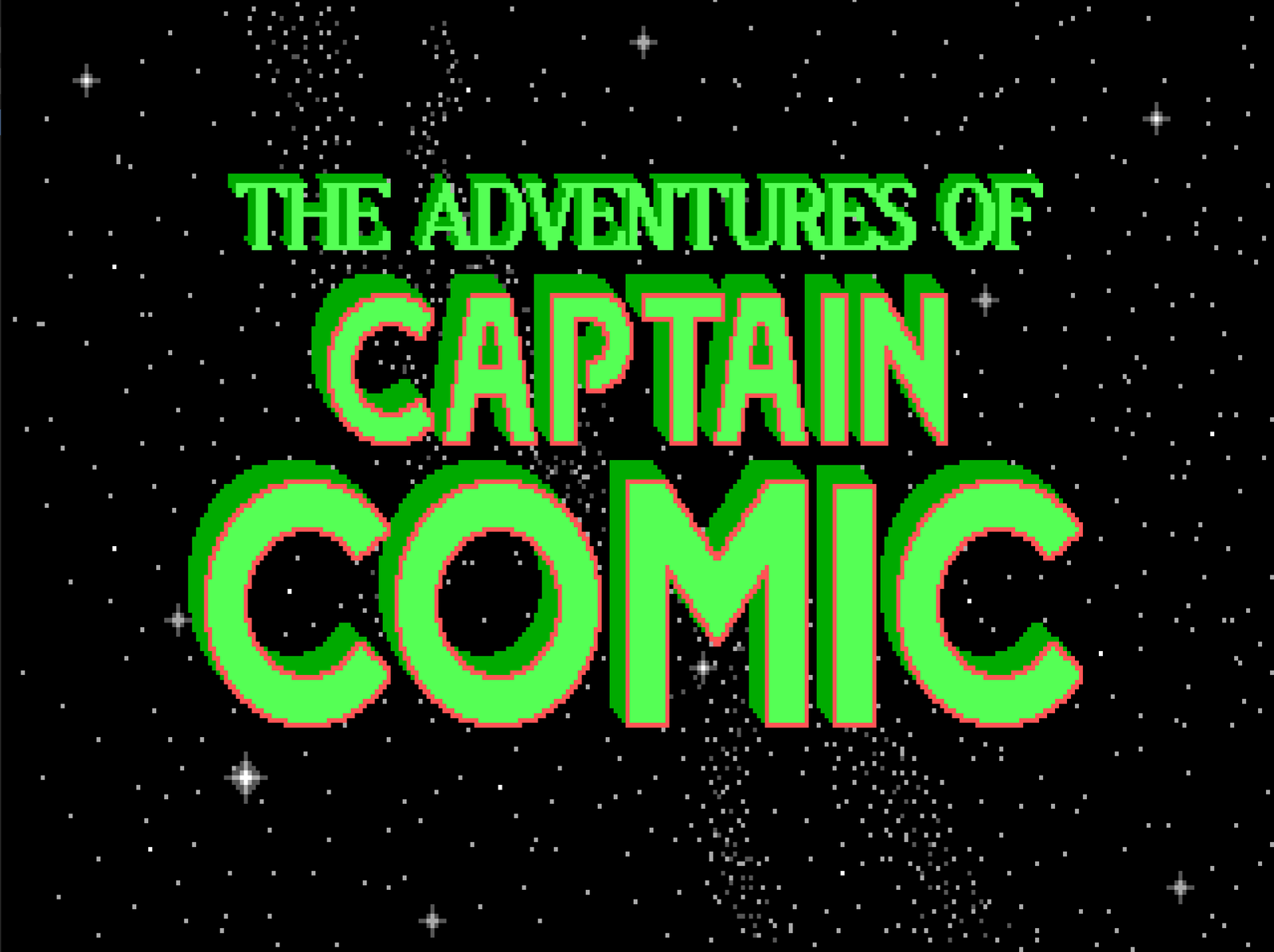 Title screen of Captain Comic II: Fractured Reality