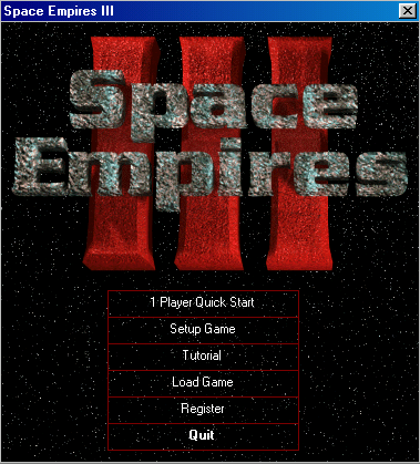 Title screen of Space Empires III