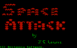 Title screen of Space Attack