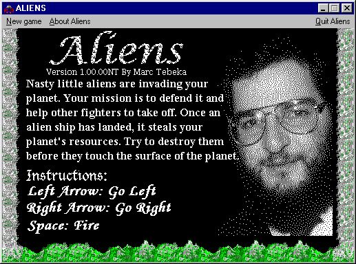 Title screen of Aliens