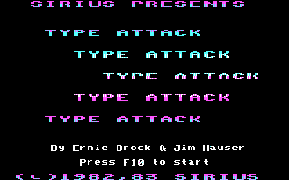 Title screen of Type Attack