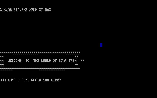 Title screen of Super Star Trek (1995)
