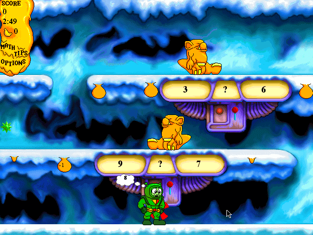 Gameplay of Mega Math Blaster