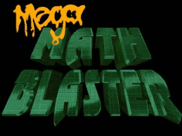 Title screen of Mega Math Blaster