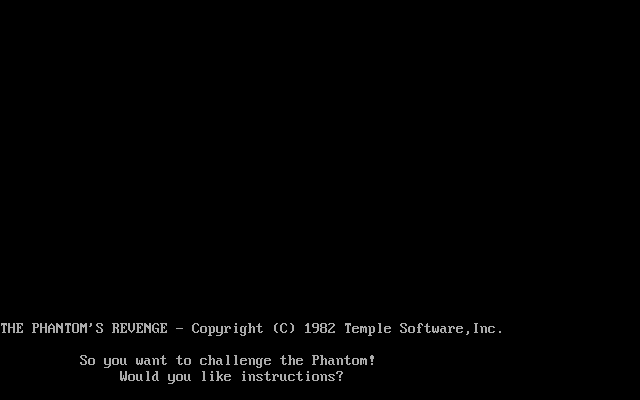 Title screen of The Phantom's Revenge