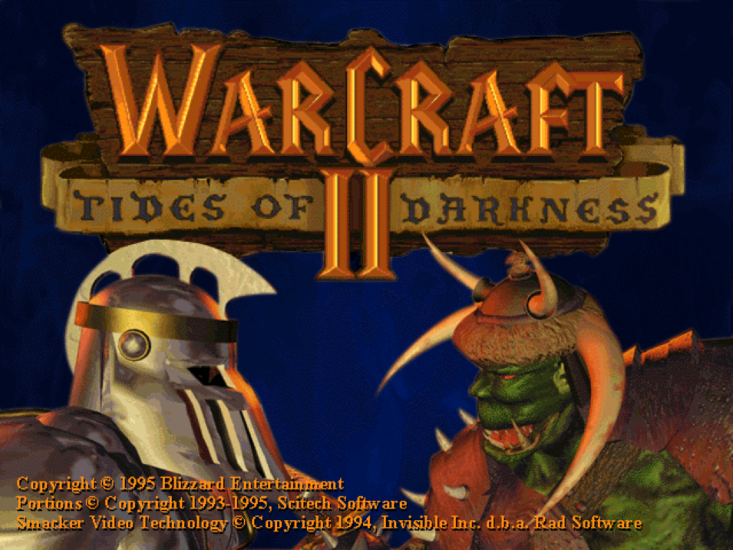 Title screen of Warcraft II: Tides of Darkness