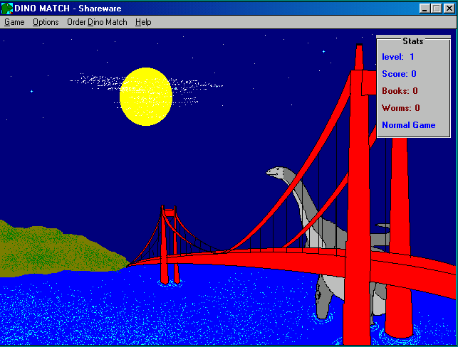 Title screen of Dino Match