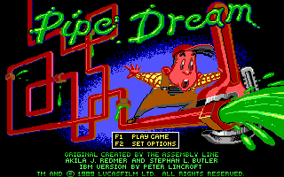 Title screen of Pipe Dream