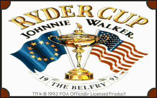 Title screen of Ryder Cup: Johnnie Walker