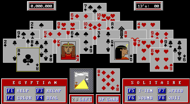 Gameplay of Egyptian Solitaire