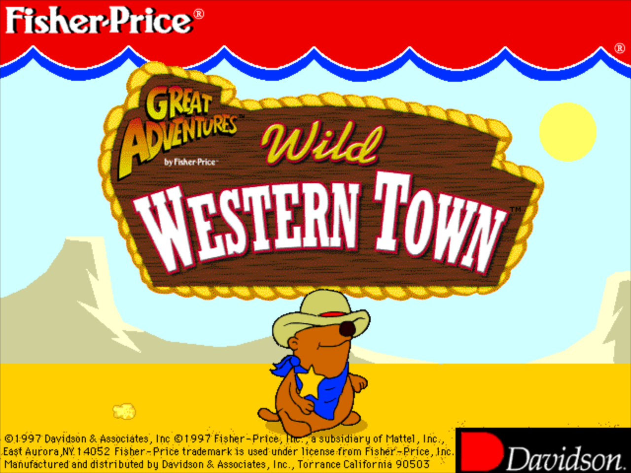 Title screen of Great Adventures by Fisher-Price: Wild Western Town