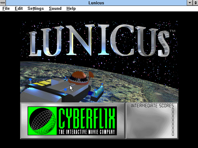 Title screen of Lunicus