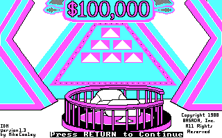 Title screen of The $100,000 Pyramid
