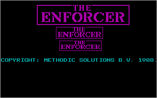 Title screen of The Enforcer