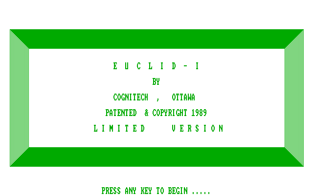 Title screen of Euclid I