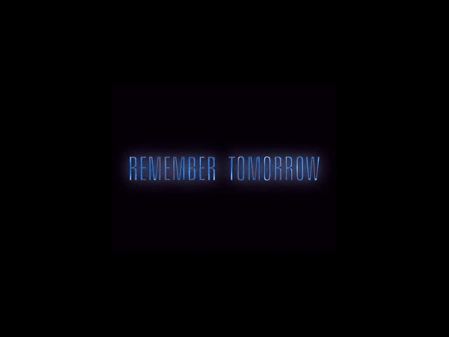 Title screen of Remember Tomorrow