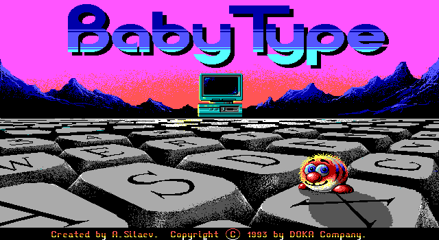 Title screen of BabyType