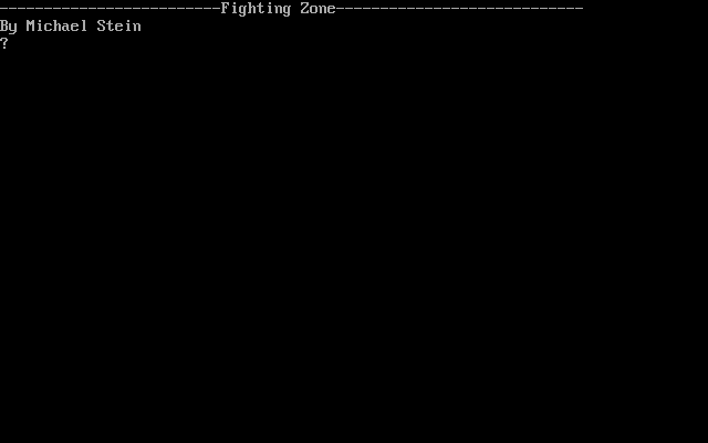 Title screen of Fighting Zone