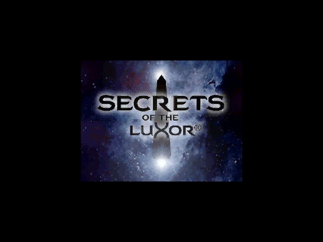 Title screen of Secrets of the Luxor