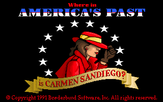 Title screen of Where in America's Past Is Carmen Sandiego?