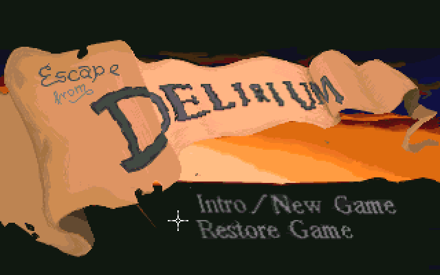 Title screen of Escape from Delirium