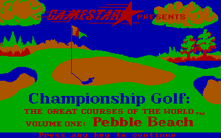 Title screen of Championship Golf: The Great Courses of the World - Volume One: Pebble Beach
