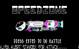Title screen of Speed Zone