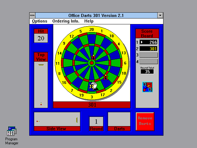 Gameplay of Office Darts 301