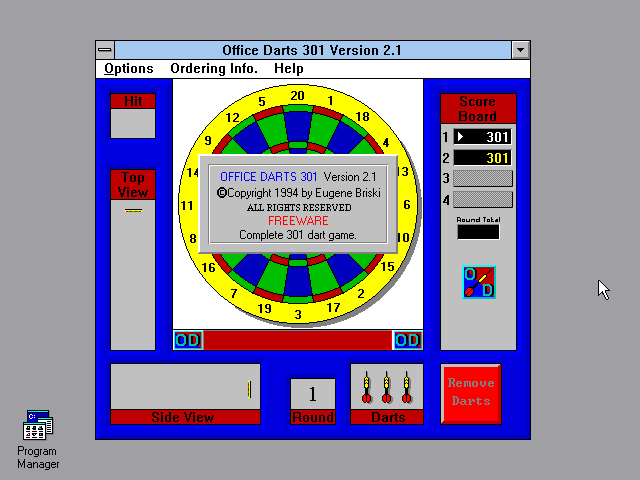 Title screen of Office Darts 301