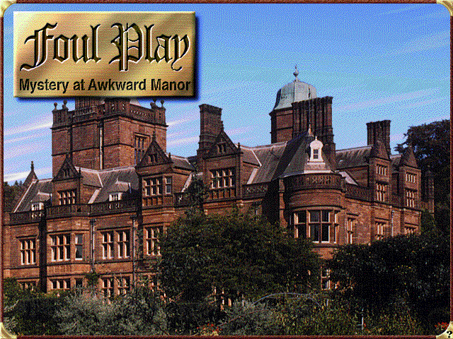 Title screen of Foul Play: Mystery at Awkward Manor