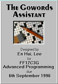 Title screen of The Gowords Assistant
