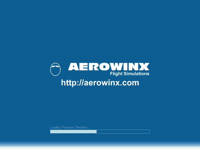 Title screen of 747-400 Precision Simulator