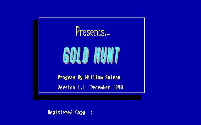 Title screen of Gold Hunt 1.1