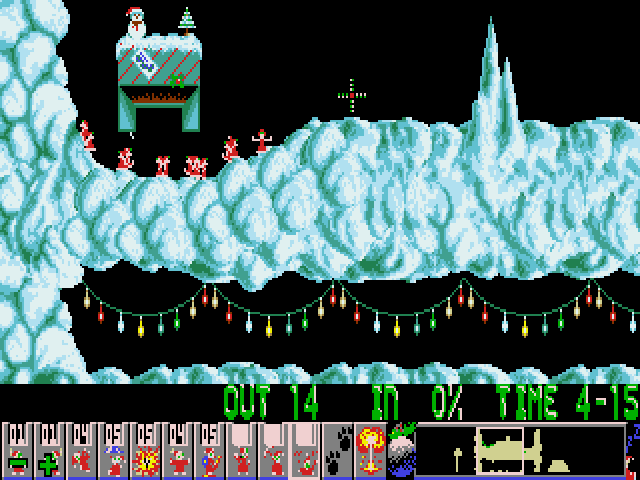 Gameplay of Xmas Lemmings (1992)