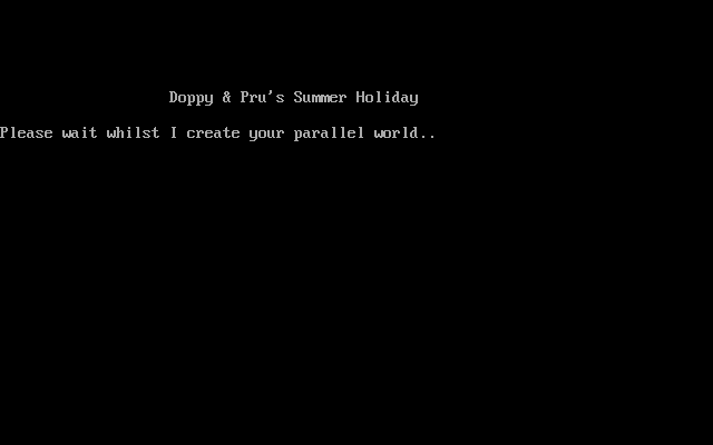 Title screen of Doppy & Pru's Summer Holiday