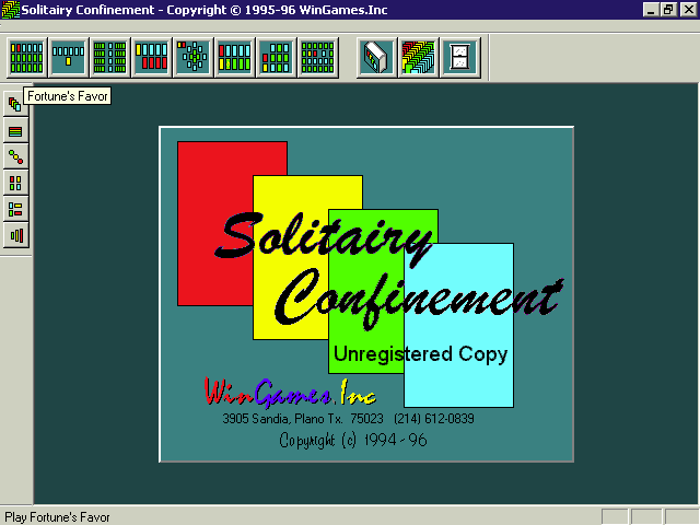Title screen of Solitary Confinement