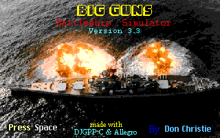 Title screen of Big Guns