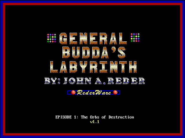 Title screen of General Budda's Labyrinth