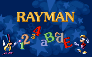 Title screen of Maths and English with Rayman Volume 3
