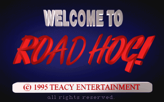 Title screen of Road Hog!