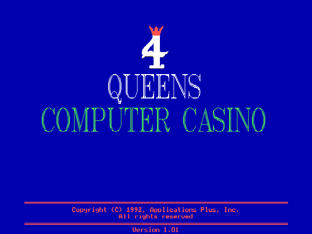 Title screen of 4 Queens Computer Casino