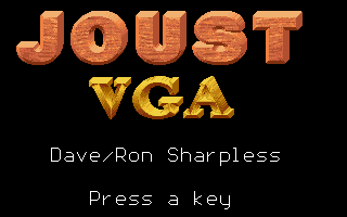 Title screen of Joust VGA